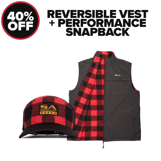 REVERSIBLE VEST + PERFORMANCE SNAPBACK