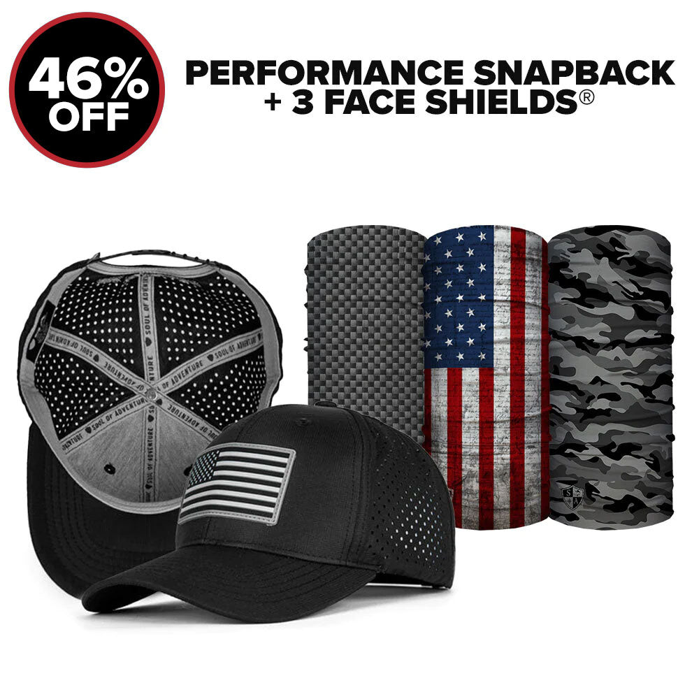 PERFORMANCE SNAPBACK + 3 FACE SHIELDS®