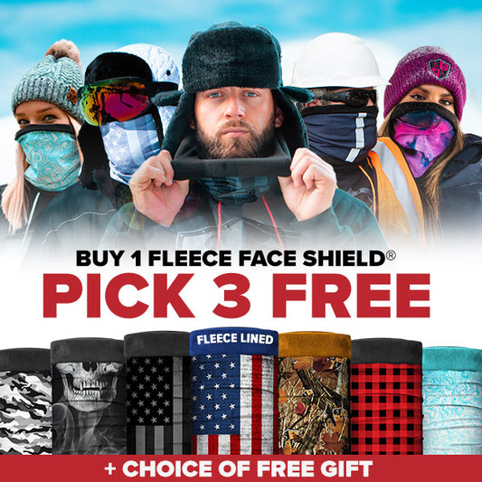 BUY 1 FLEECE FACE SHIELD ® PICK 3 FREE + FREE GIFT