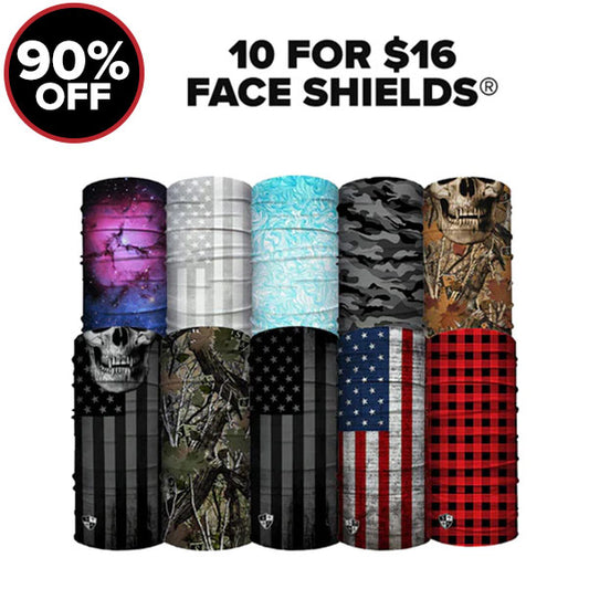 10 FOR $16 FACE SHIELDS®