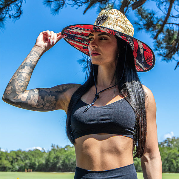 SUNGLASSES + STRAW HAT