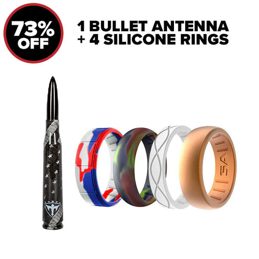 4 Silicone Rings + Bullet Antenna