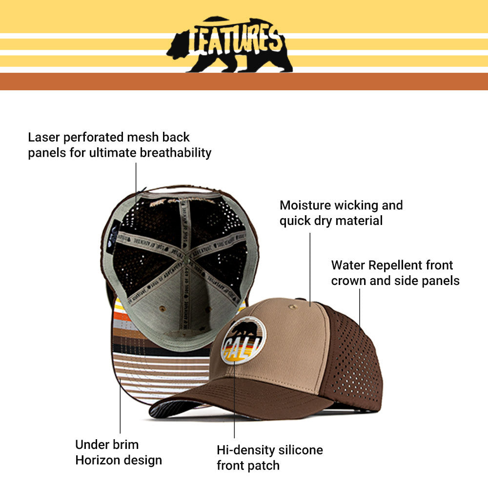 Special Edition Performance Snapback | California Bear | Brown-Khaki