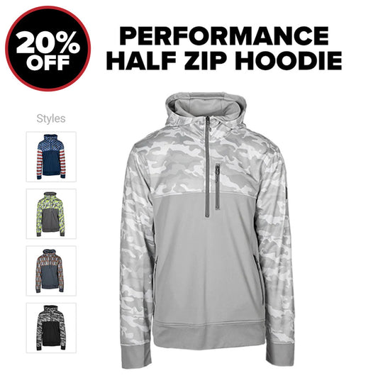 20% Off Half Zip Performance Hoodie