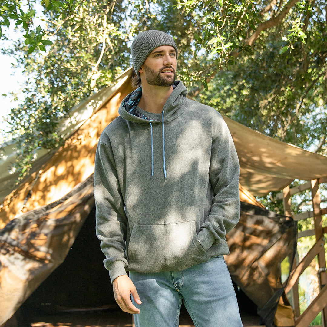 Classic Lined Hoodie | Aqua Military Camo