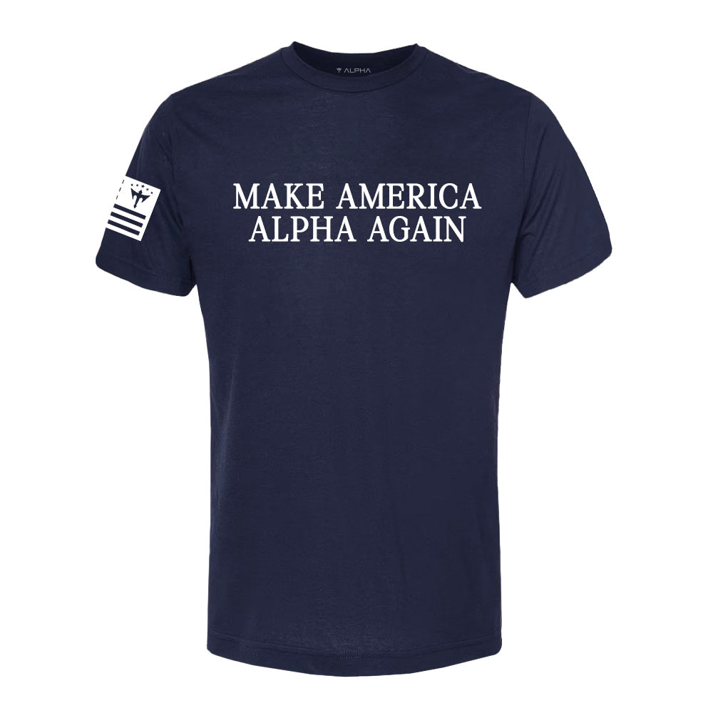 Navy Graphic Tee | Make America Alpha Again