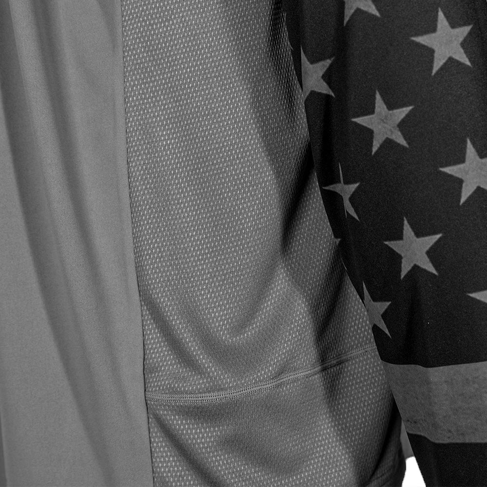 Performance Long Sleeve Shirt | Blackout American Flag | Game On