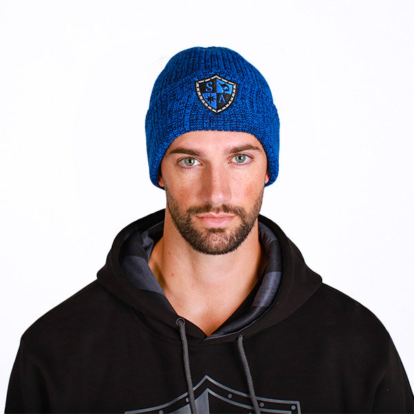 Wool Beanie | Mixed Royal Blue