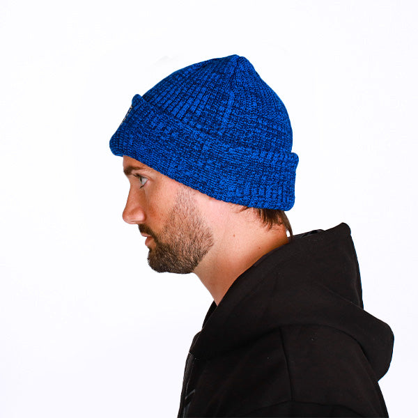 Wool Beanie | Mixed Royal Blue