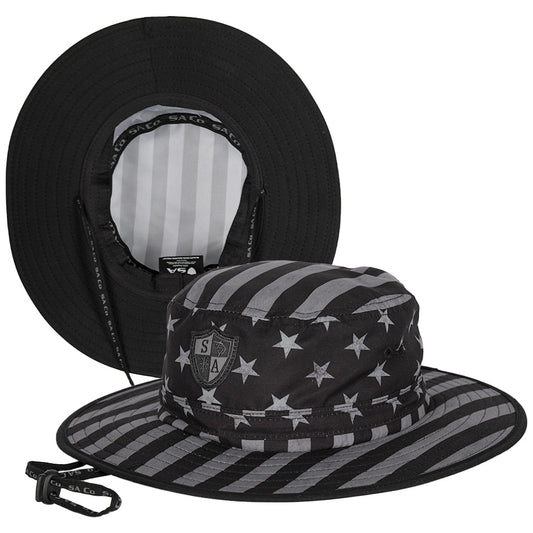 Bucket Hat | Blackout American Flag