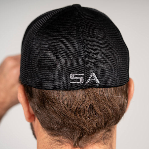 Stretch Fit Hat | Blk/Blk | SA Blue Shield