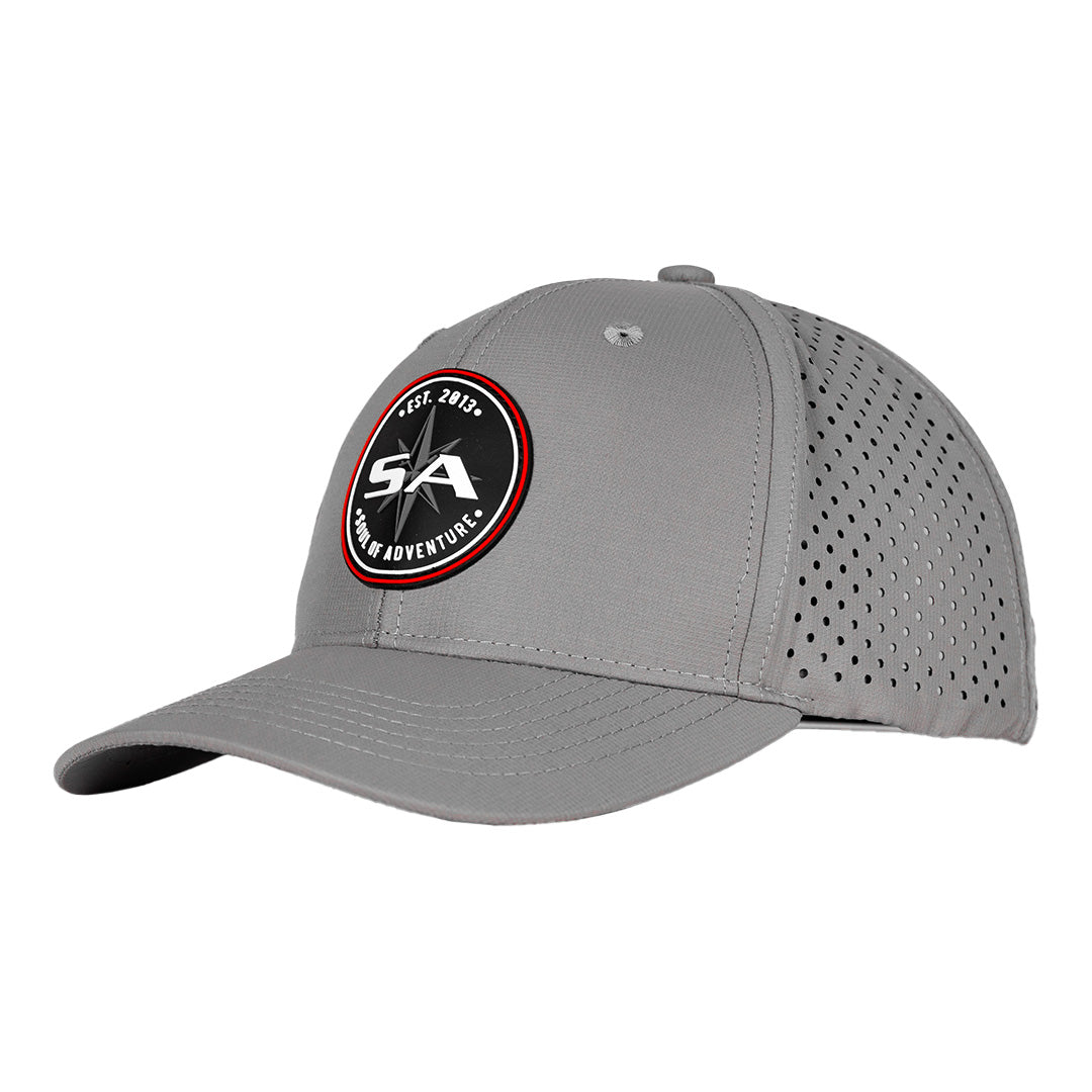Performance Snap Back | Red Crest | Grey