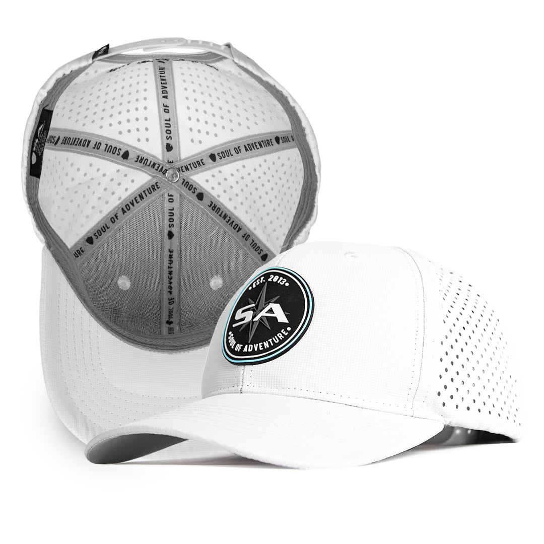 Performance Snap Back | Blue Crest | White