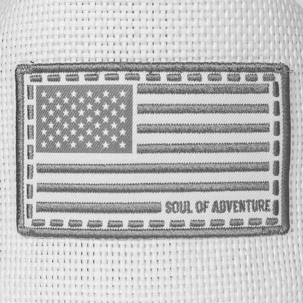 Keys Straw Hat | White | Ghost American Flag