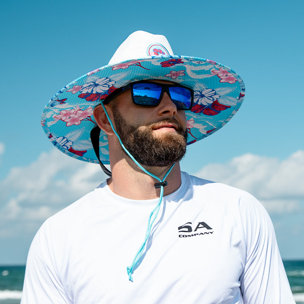 Keys Straw Hat | White | Hawaiian Surf | Aqua