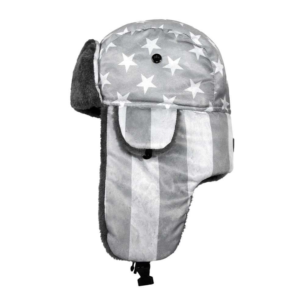 Trapper Hat | Ghost American Flag