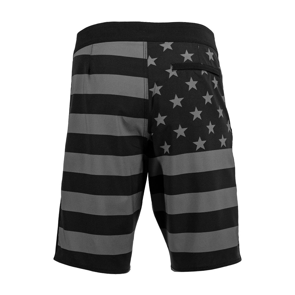 Board Shorts | Blackout American Flag