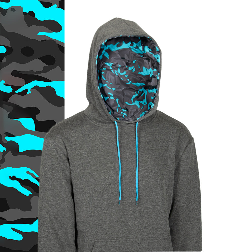 Classic Lined Hoodie | Aqua Military Camo