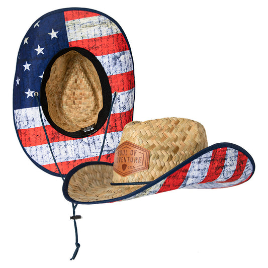 Cowboy Straw Hat | American Flag