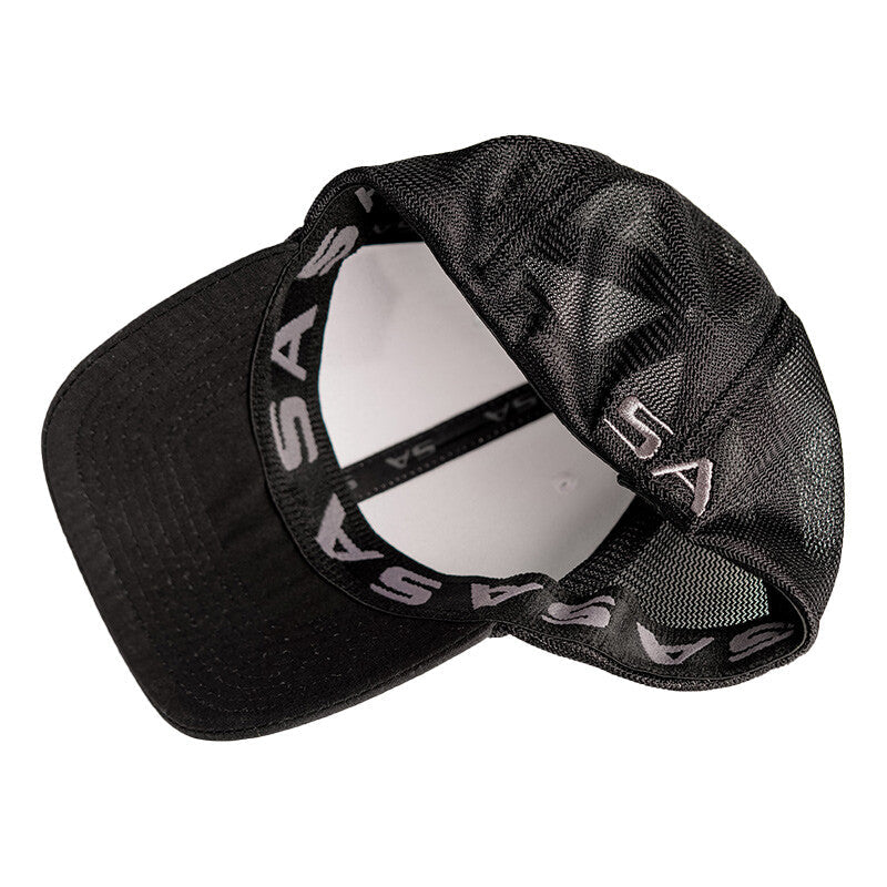 Stretch Fit Hat | Blk/Blk | SA Blue Shield