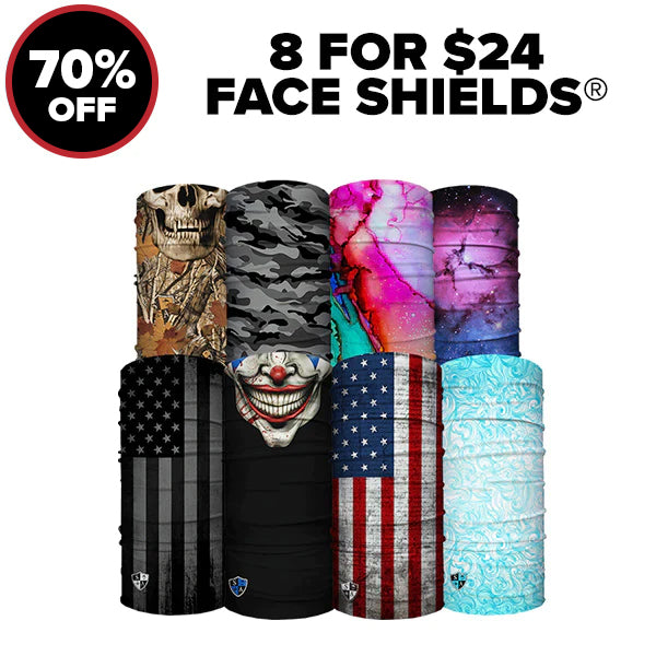 8 FOR $24 FACE SHIELDS®