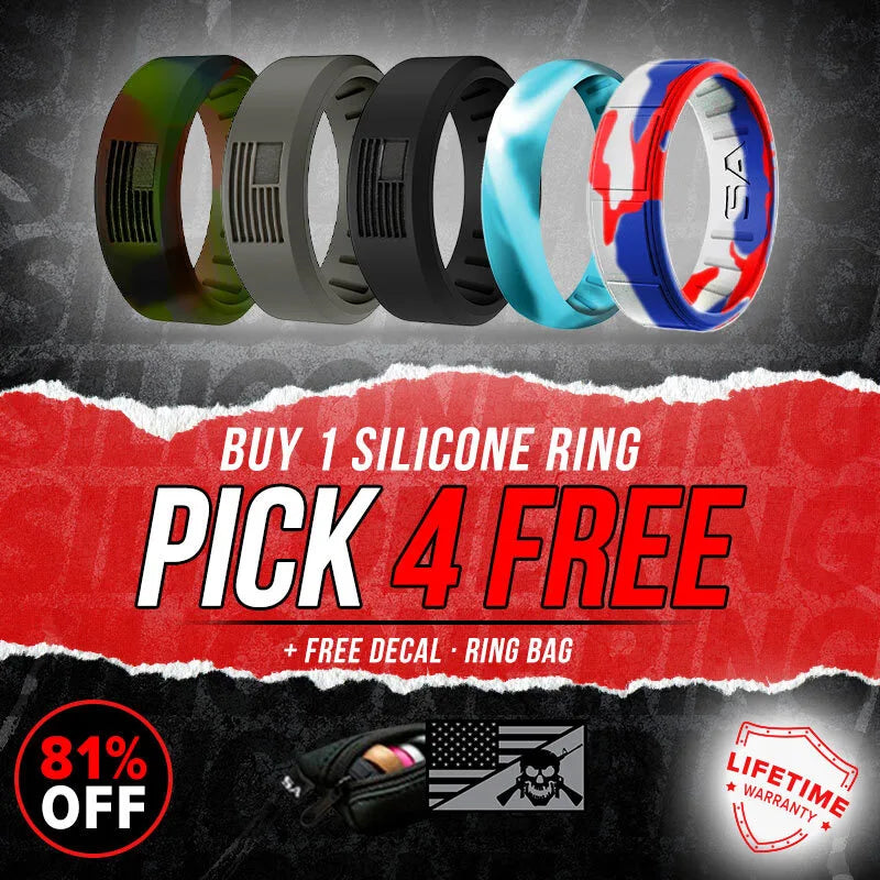 Buy 1 Silicone Ring - Pick 4 FREE
