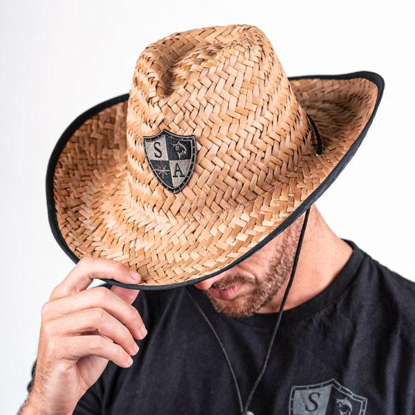 Cowboy Under Brim Straw Hat | Blackout Digi Camo