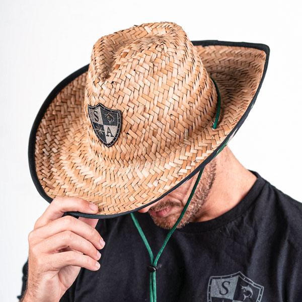 Cowboy Under Brim Straw Hat | Patriot Military Camo