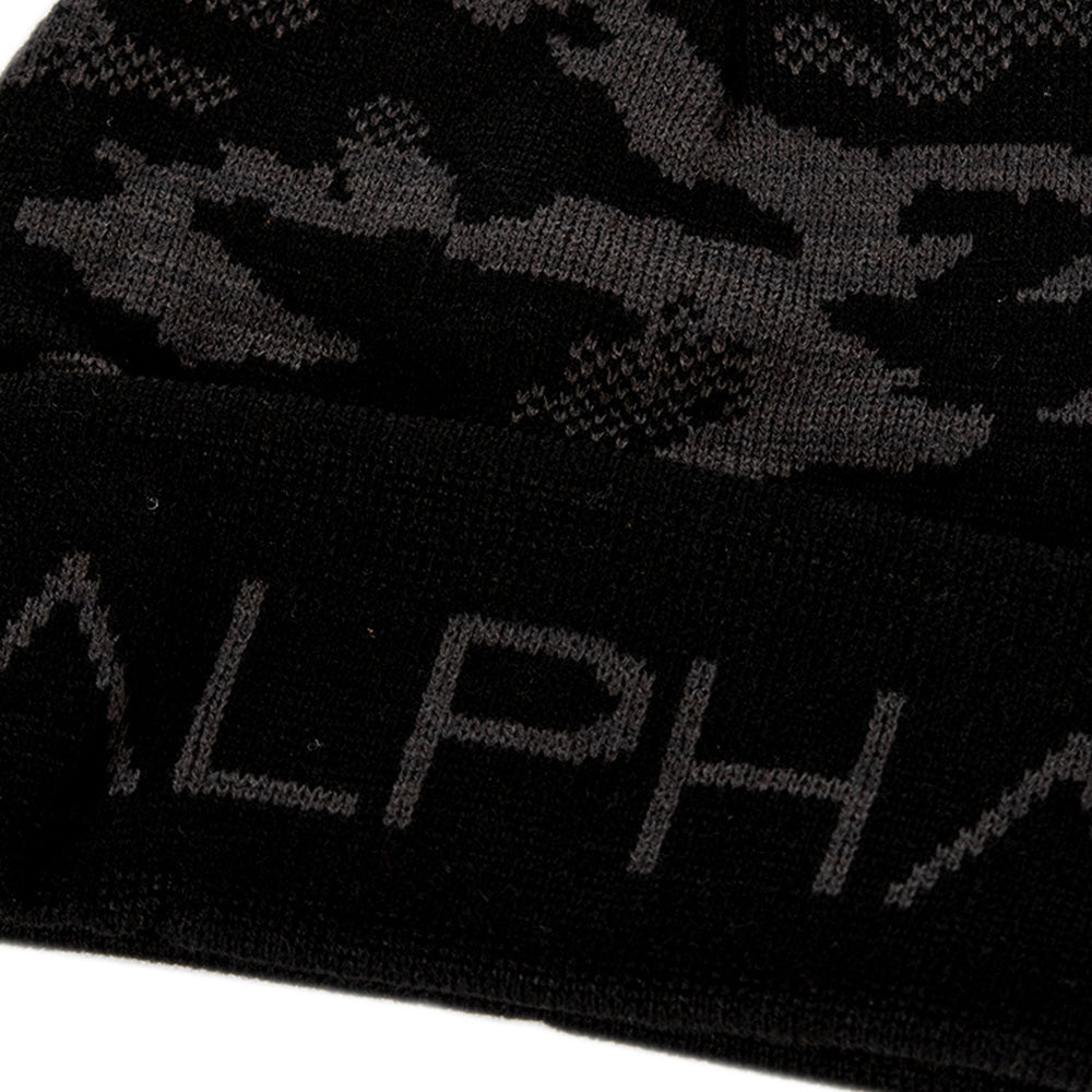 Blackout Camo Knit Beanie | ALPHA