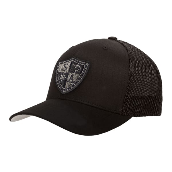 Flex Fit Hat | Black | Blackout Large Shield