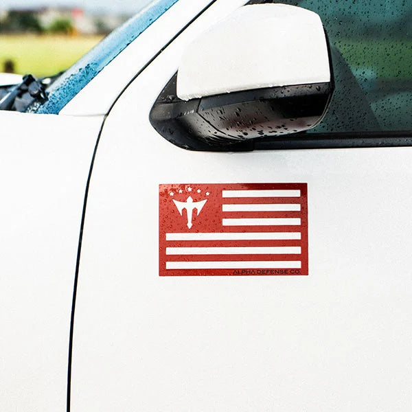 Alpha Flag Magnet | Red