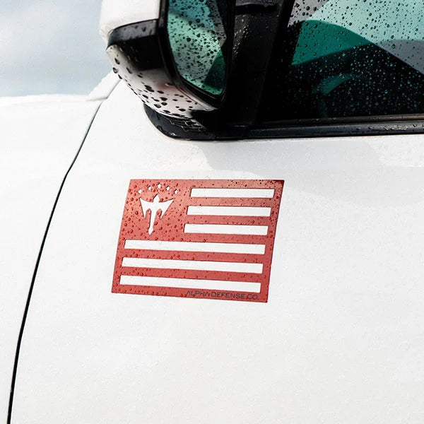 Alpha Flag Magnet | Red