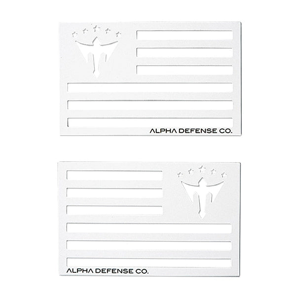 Alpha Flag Magnet | White