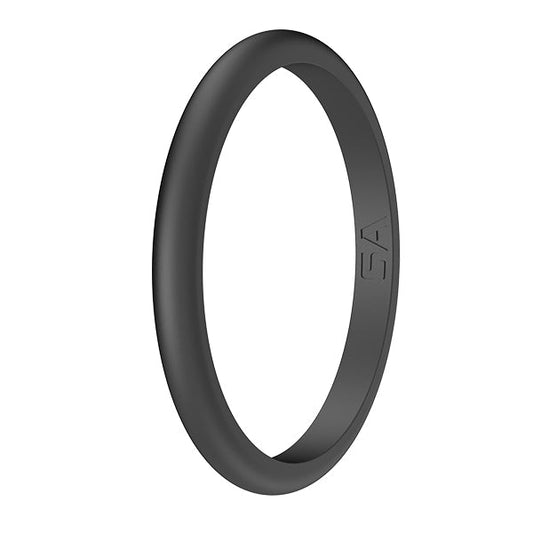 Size 4 Silicone Ring | Thin Classic | Black