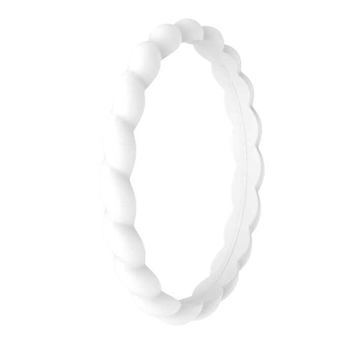 Size 4 Silicone Ring | Rope | White