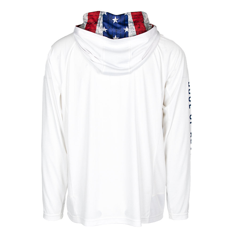 Hooded Performance Long Sleeve Shirt | American Flag