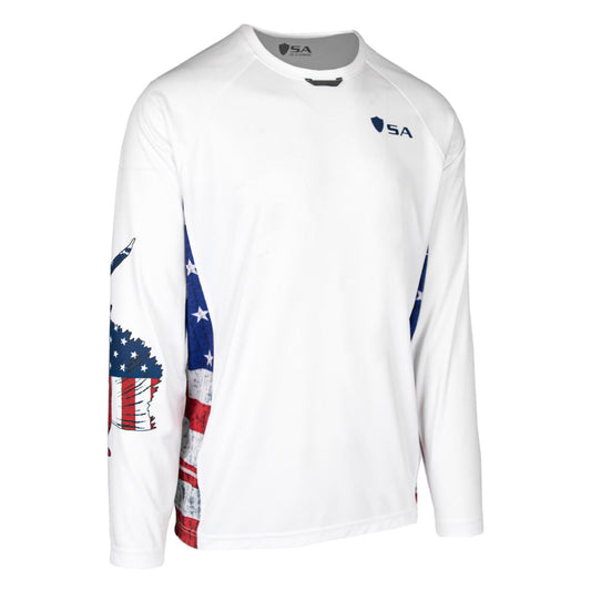 Performance Long Sleeve Shirt | American Flag | Game On