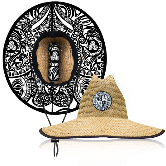 Under Brim Straw Hat | Polynesian Tribal