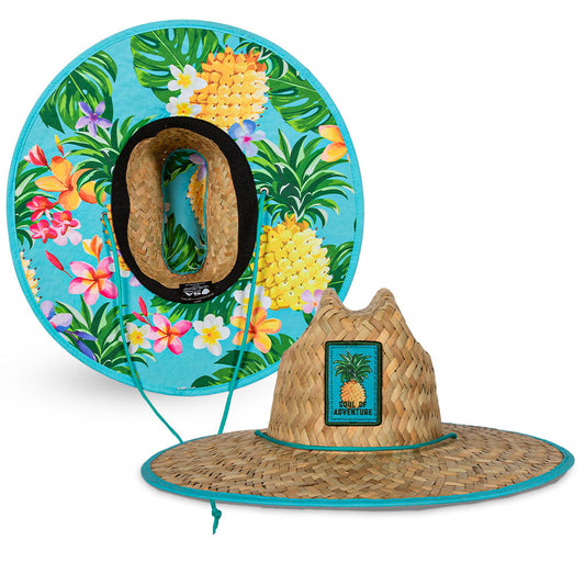 Classic Straw Hat | Tropical Fruit