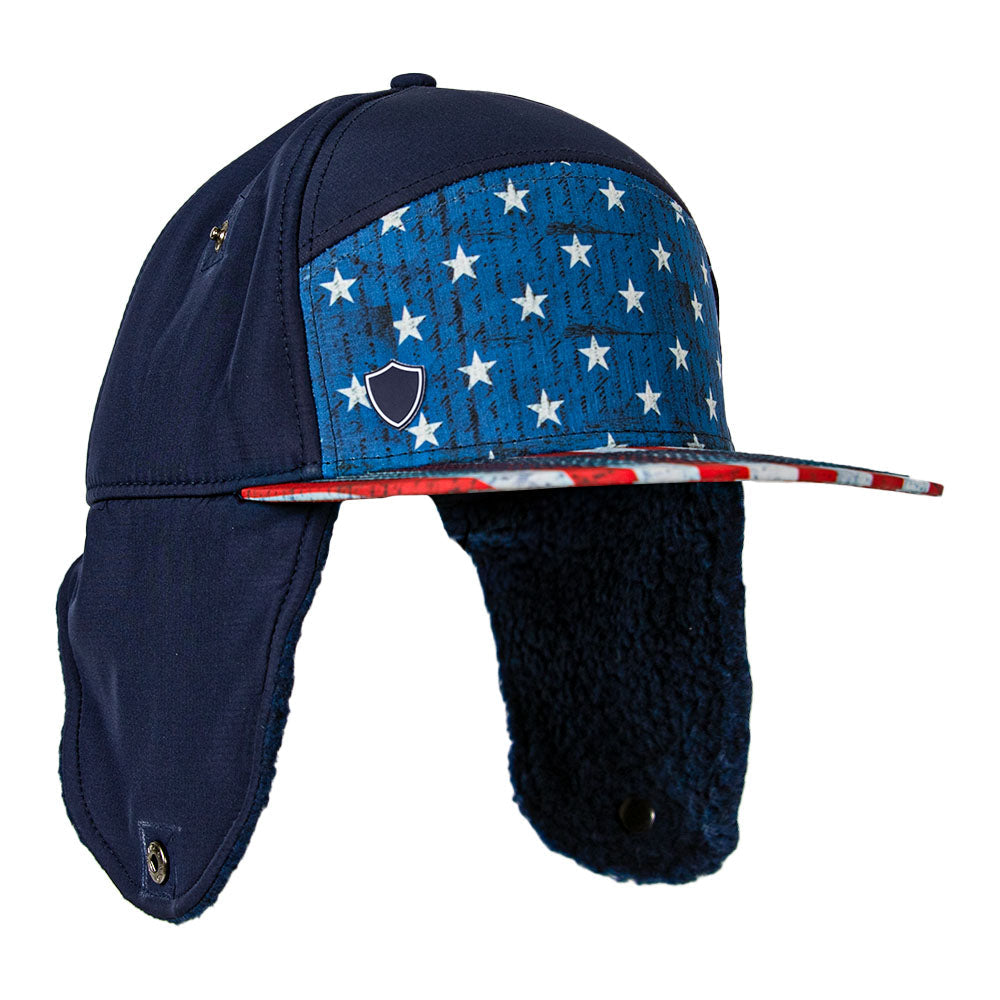 Billed Trapper Hat | American Flag