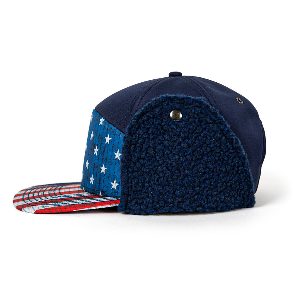 Billed Trapper Hat | American Flag