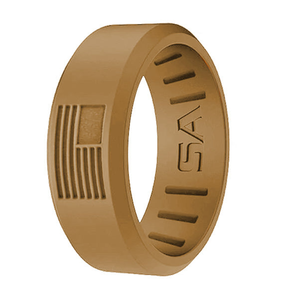 Size 14 Silicone Ring | Chisel | Bronze | Flag
