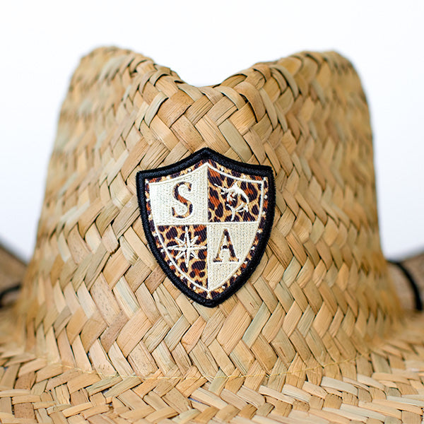 Cowboy Under Brim Straw Hat | Cheetah