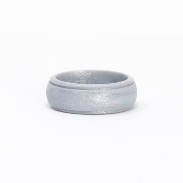 Silicone Ring | Bevel | Silver