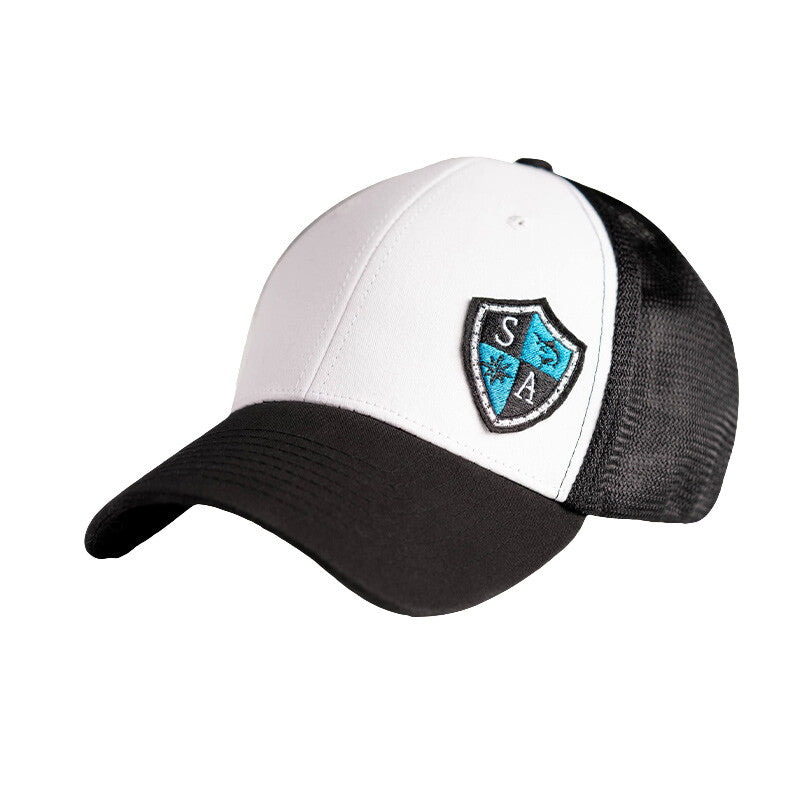 FlexFit Hat | Wht/Blk | SA Blue Shield